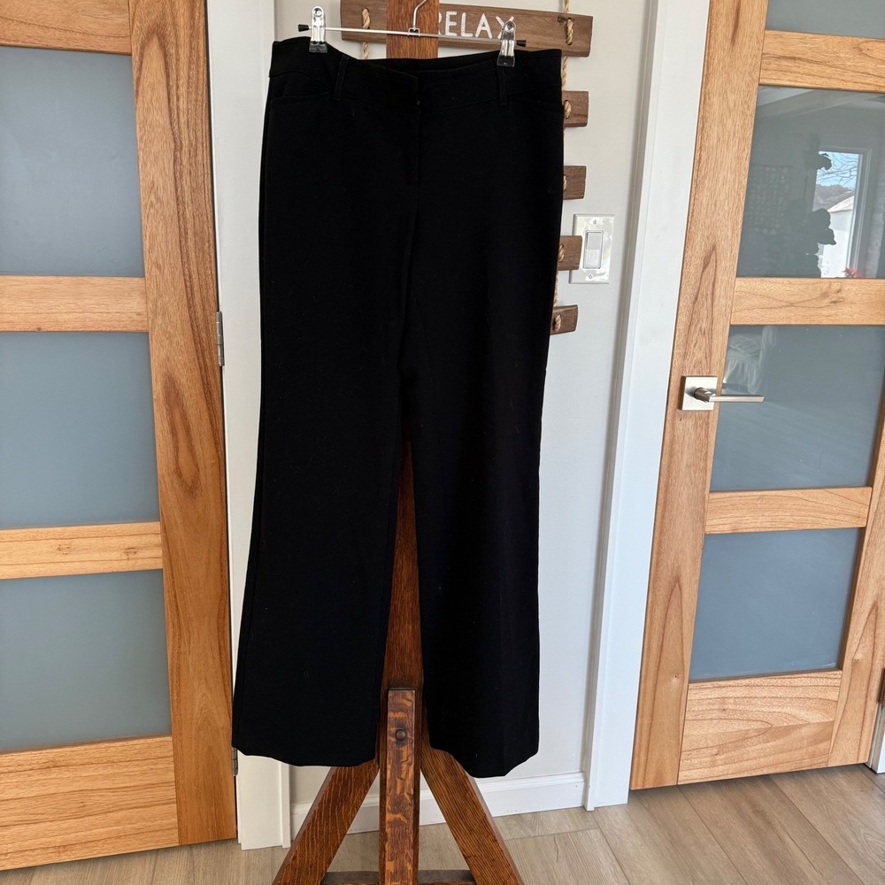 White House Black Market Legacy Modern Boot Stretch Black Career Pants 6R EUC - Picture 3 of 13